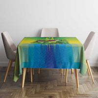 Brazil Football Custom Tablecloth Toco Toucan Bora Brasil! Go Brazil!