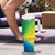 Brazil Football Custom Tumbler With Handle Toco Toucan Bora Brasil! Go Brazil!