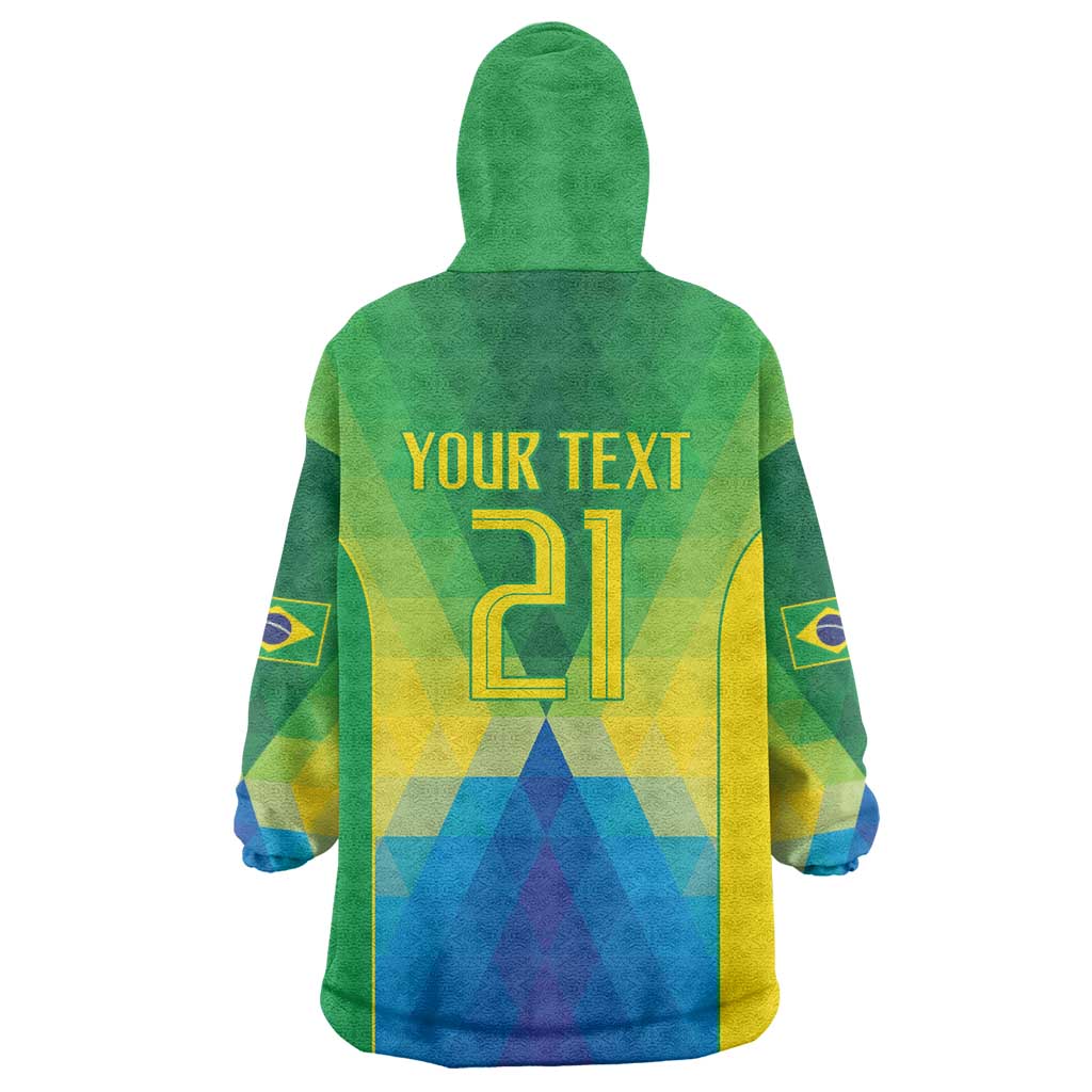Brazil Football Custom Wearable Blanket Hoodie Toco Toucan Bora Brasil! Go Brazil!