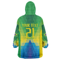 Brazil Football Custom Wearable Blanket Hoodie Toco Toucan Bora Brasil! Go Brazil!