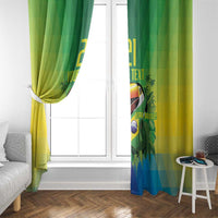 Brazil Football Custom Window Curtain Toco Toucan Bora Brasil! Go Brazil!