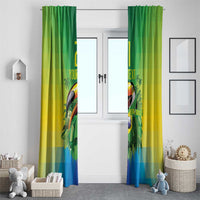 Brazil Football Custom Window Curtain Toco Toucan Bora Brasil! Go Brazil!