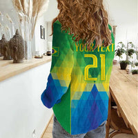 Brazil Football Custom Women Casual Shirt Toco Toucan Bora Brasil! Go Brazil!