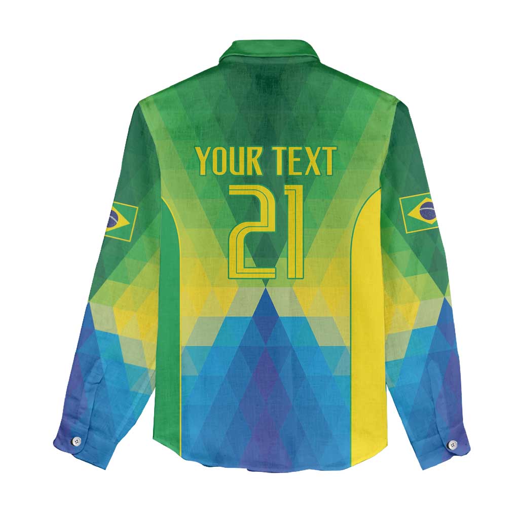 Brazil Football Custom Women Casual Shirt Toco Toucan Bora Brasil! Go Brazil!