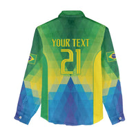 Brazil Football Custom Women Casual Shirt Toco Toucan Bora Brasil! Go Brazil!