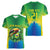 Brazil Football Custom Women V-Neck T-Shirt Toco Toucan Bora Brasil! Go Brazil!
