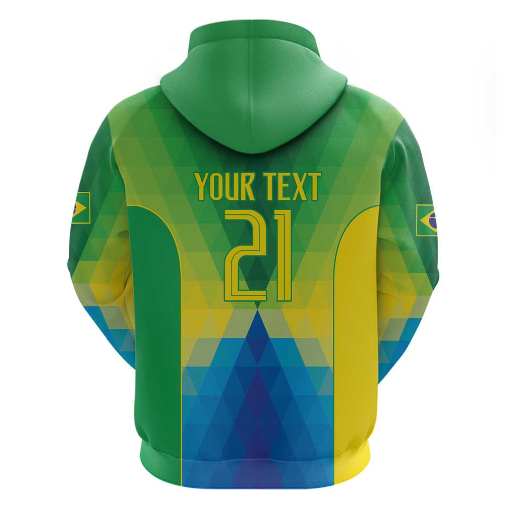 Brazil Football Custom Zip Hoodie Toco Toucan Bora Brasil! Go Brazil!