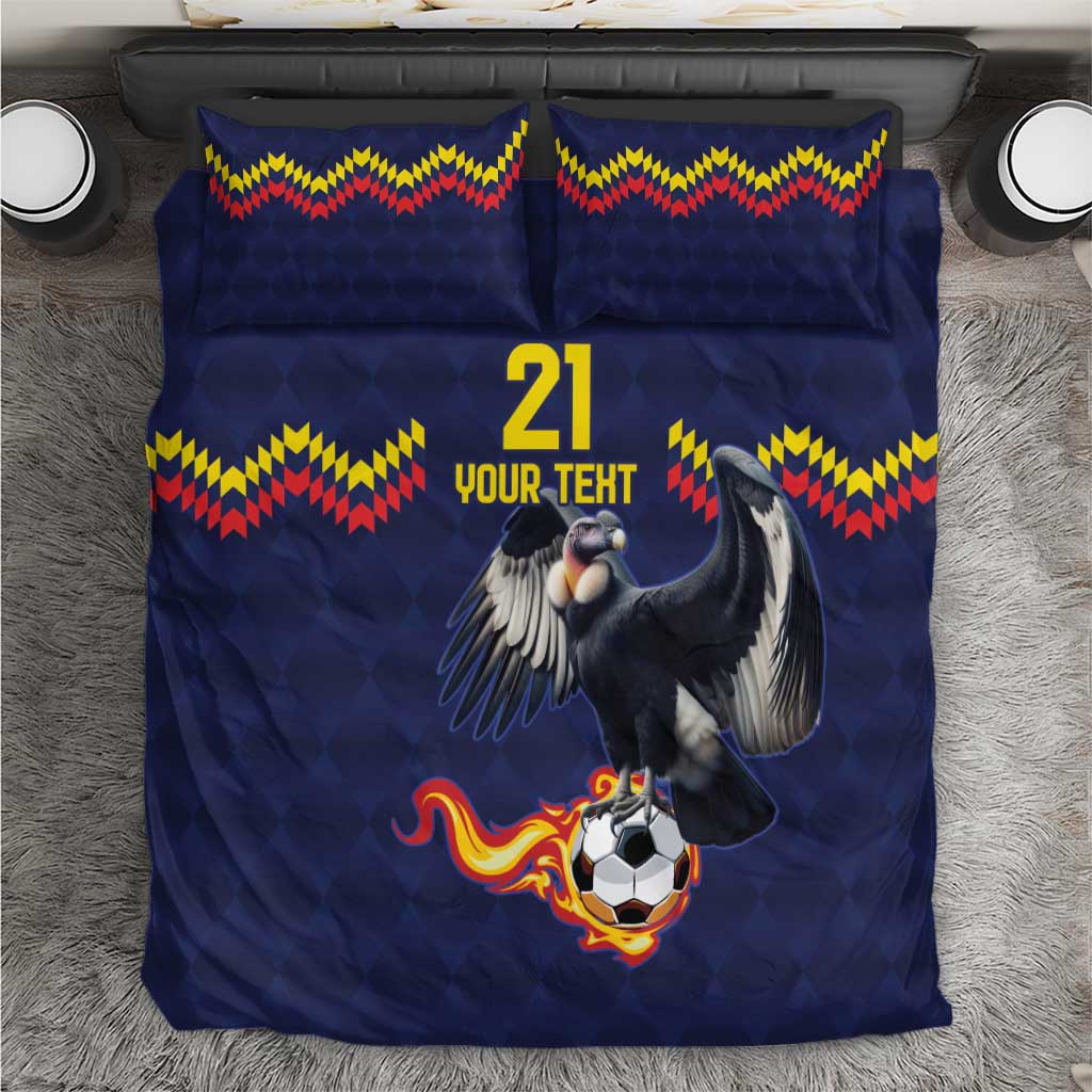 Ecuado Andean Condor Football Custom Bedding Set Tricolors Motif