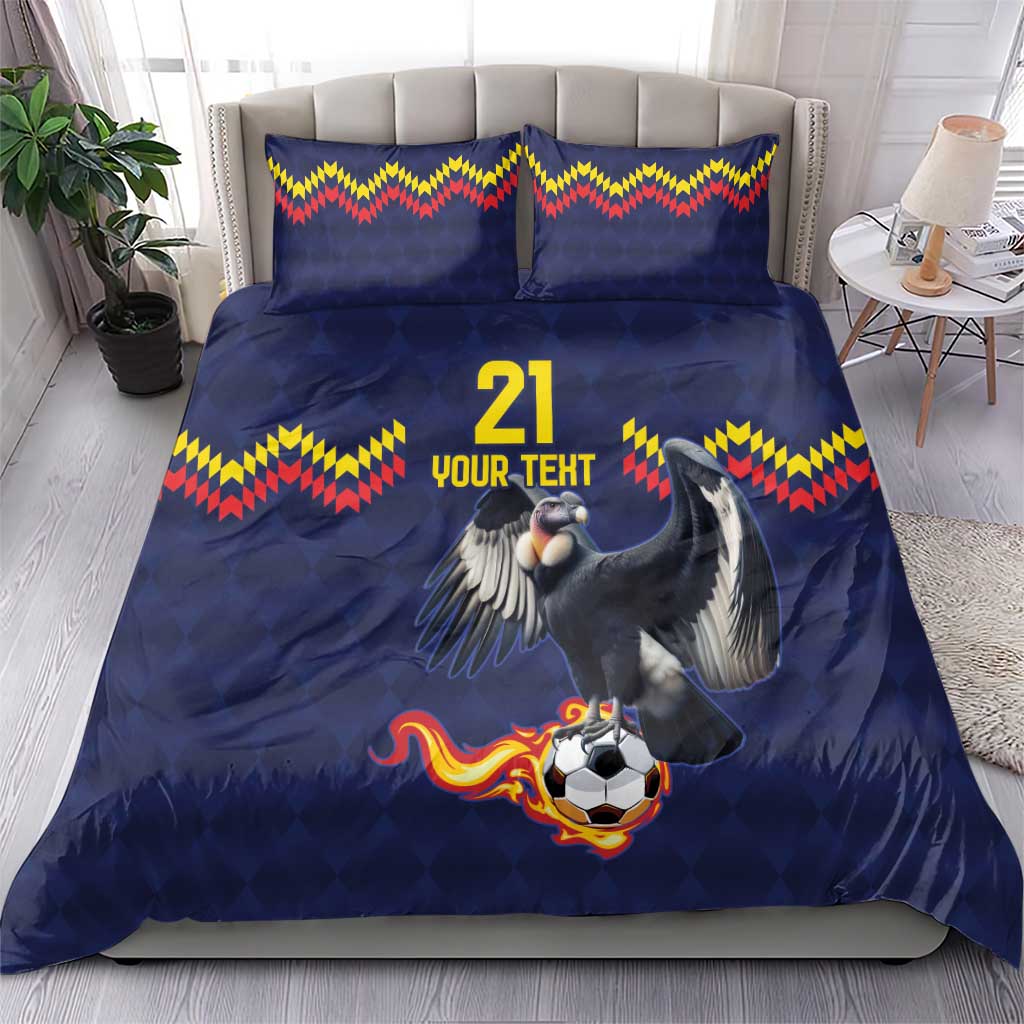 Ecuado Andean Condor Football Custom Bedding Set Tricolors Motif