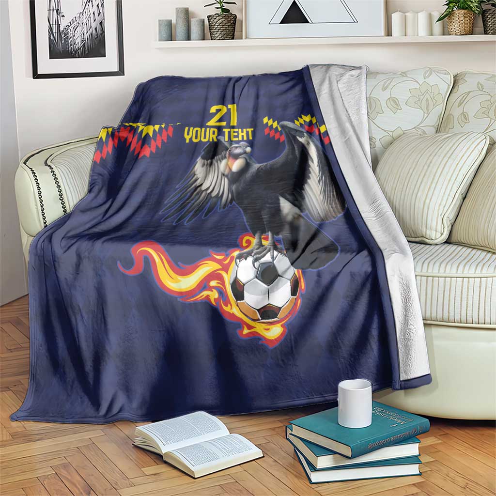 Ecuado Andean Condor Football Custom Blanket Tricolors Motif
