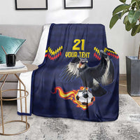 Ecuado Andean Condor Football Custom Blanket Tricolors Motif