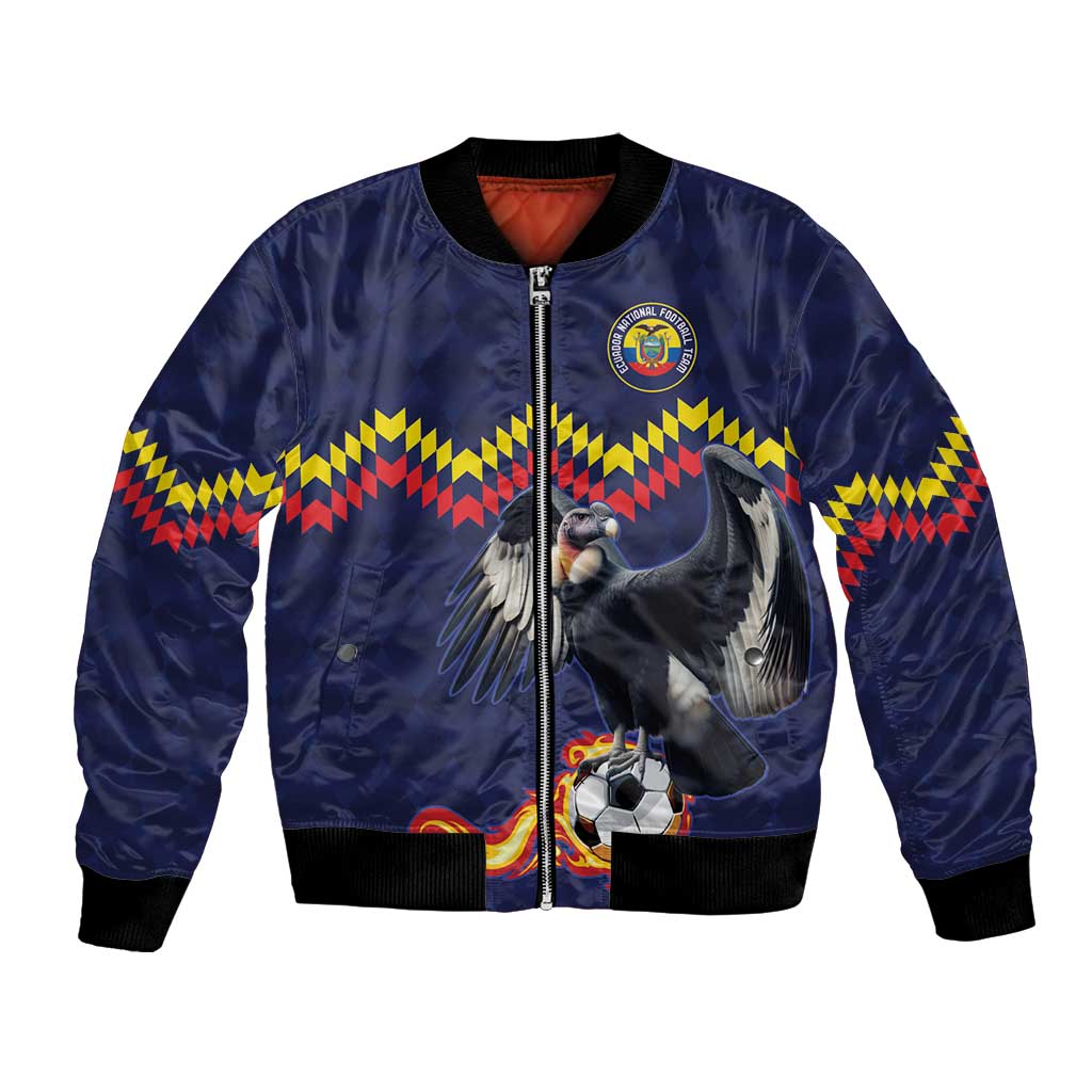 Ecuado Andean Condor Football Custom Bomber Jacket Tricolors Motif