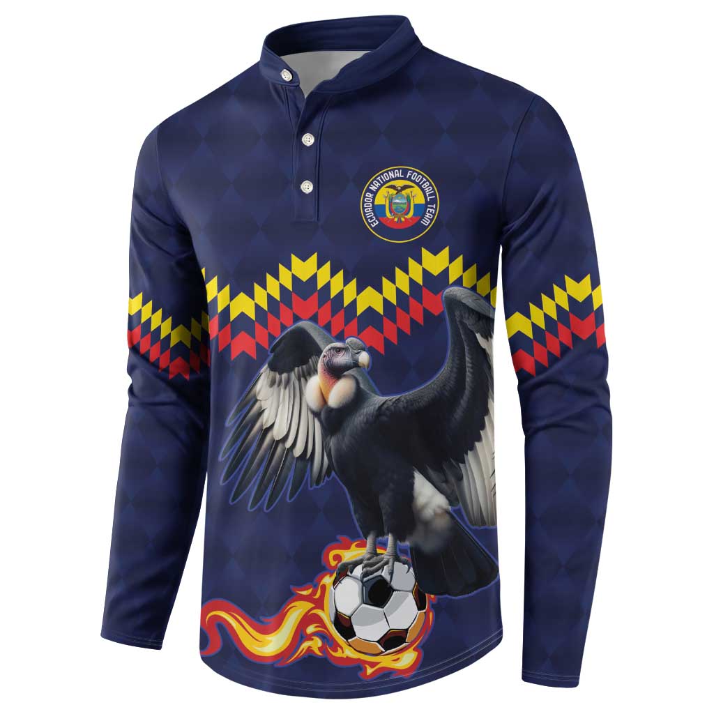 Ecuado Andean Condor Football Custom Button Sweatshirt Tricolors Motif