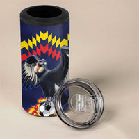 Ecuado Andean Condor Football Custom 4 in 1 Can Cooler Tumbler Tricolors Motif