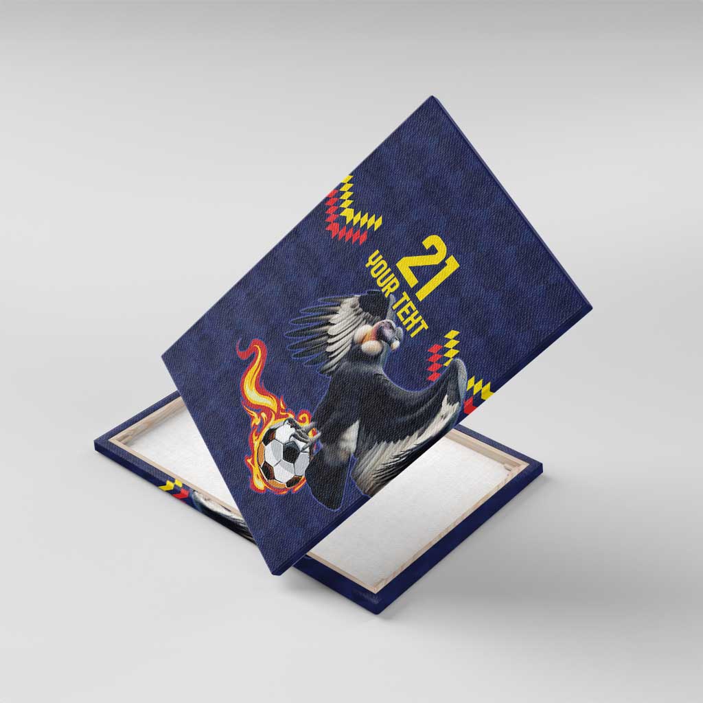 Ecuado Andean Condor Football Custom Canvas Wall Art Tricolors Motif