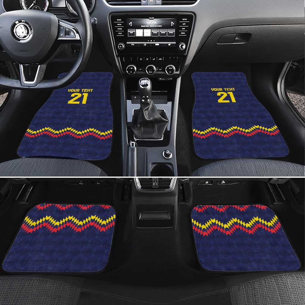 Ecuado Andean Condor Football Custom Car Mats Tricolors Motif