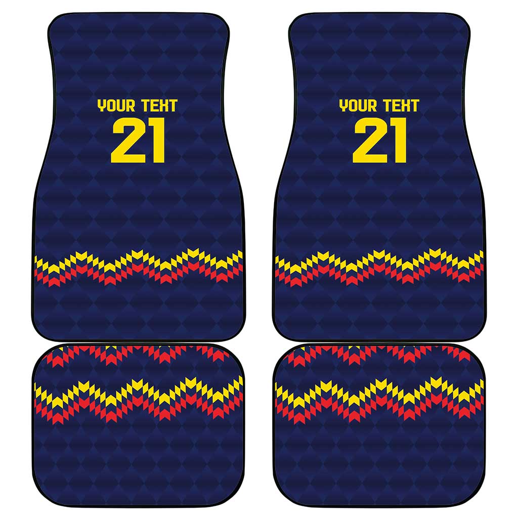 Ecuado Andean Condor Football Custom Car Mats Tricolors Motif