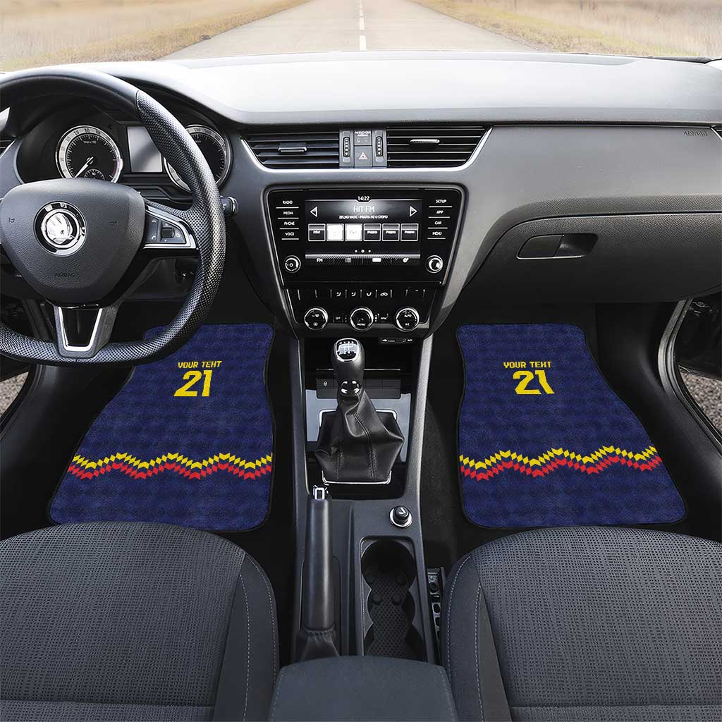 Ecuado Andean Condor Football Custom Car Mats Tricolors Motif