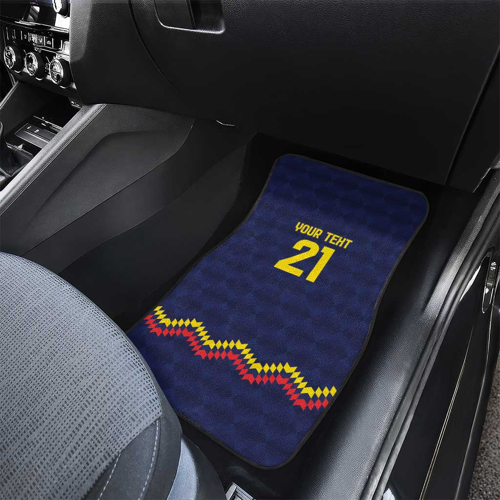 Ecuado Andean Condor Football Custom Car Mats Tricolors Motif