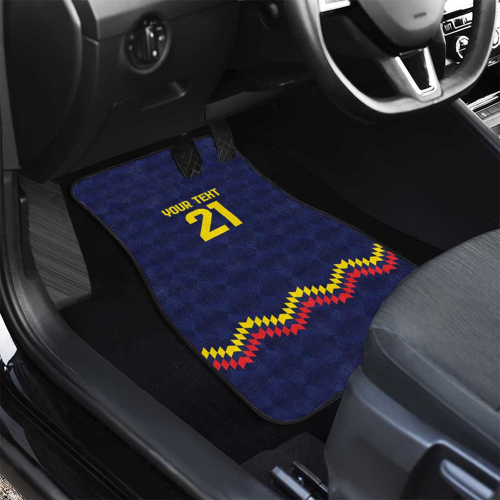 Ecuado Andean Condor Football Custom Car Mats Tricolors Motif