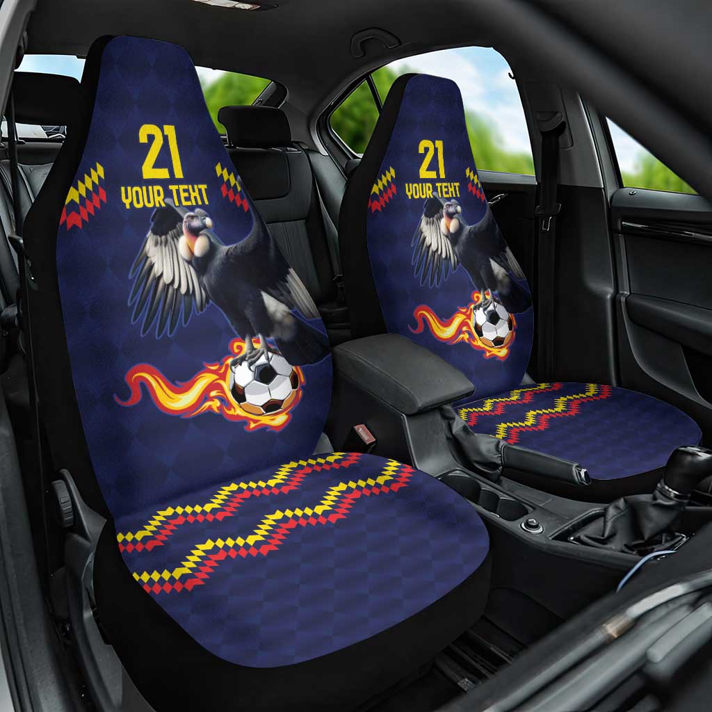 Ecuado Andean Condor Football Custom Car Seat Cover Tricolors Motif