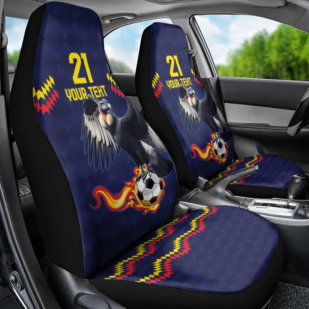 Ecuado Andean Condor Football Custom Car Seat Cover Tricolors Motif