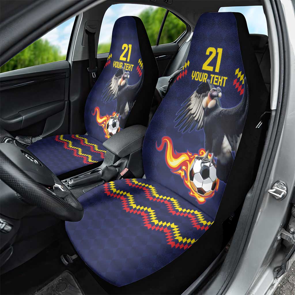 Ecuado Andean Condor Football Custom Car Seat Cover Tricolors Motif