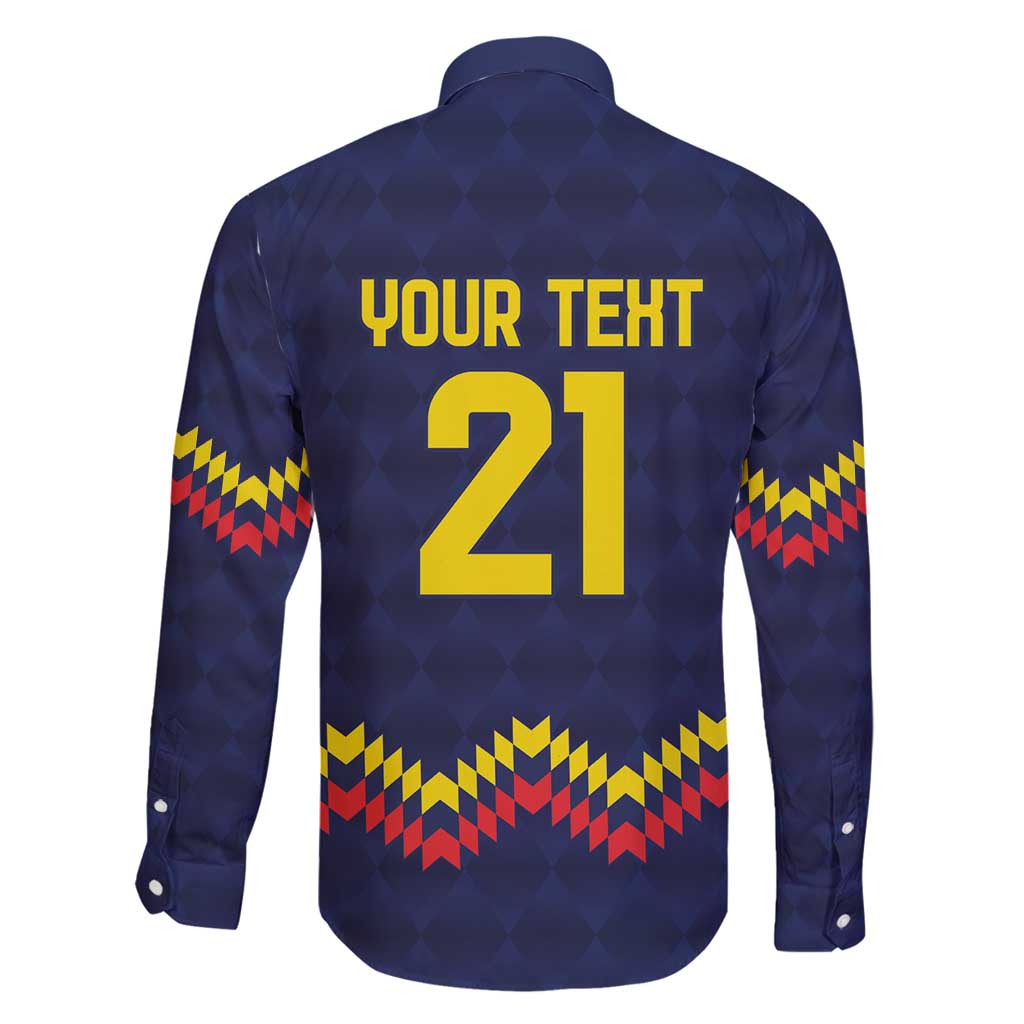 Ecuado Andean Condor Football Custom Family Matching Long Sleeve Bodycon Dress and Hawaiian Shirt Tricolors Motif