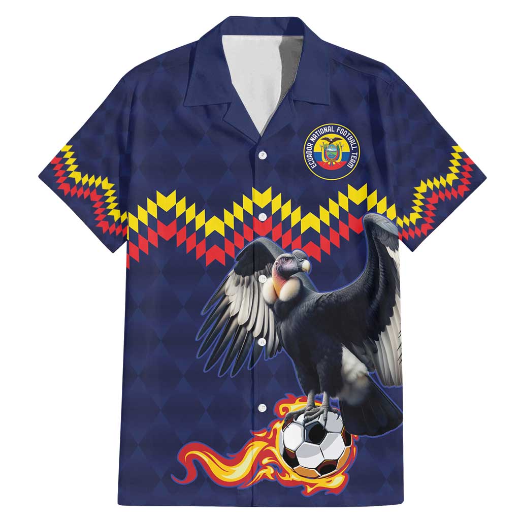 Ecuado Andean Condor Football Custom Family Matching Mermaid Dress and Hawaiian Shirt Tricolors Motif
