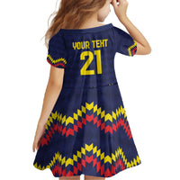 Ecuado Andean Condor Football Custom Family Matching Off The Shoulder Long Sleeve Dress and Hawaiian Shirt Tricolors Motif