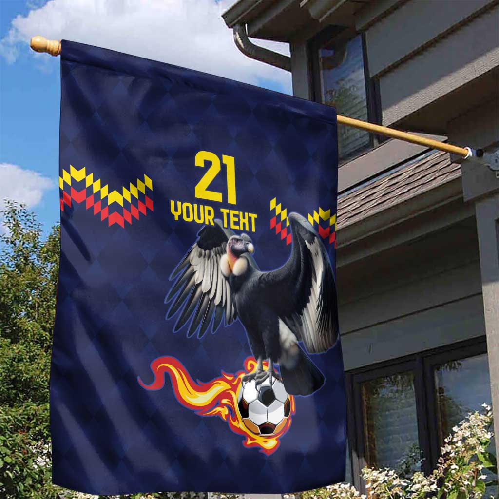 Ecuado Andean Condor Football Custom Garden Flag Tricolors Motif