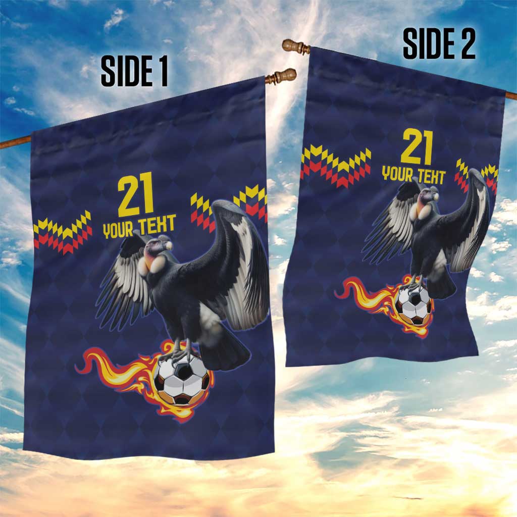 Ecuado Andean Condor Football Custom Garden Flag Tricolors Motif