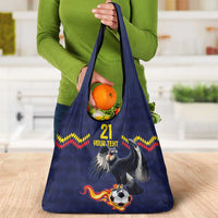 Ecuado Andean Condor Football Custom Grocery Bag Tricolors Motif