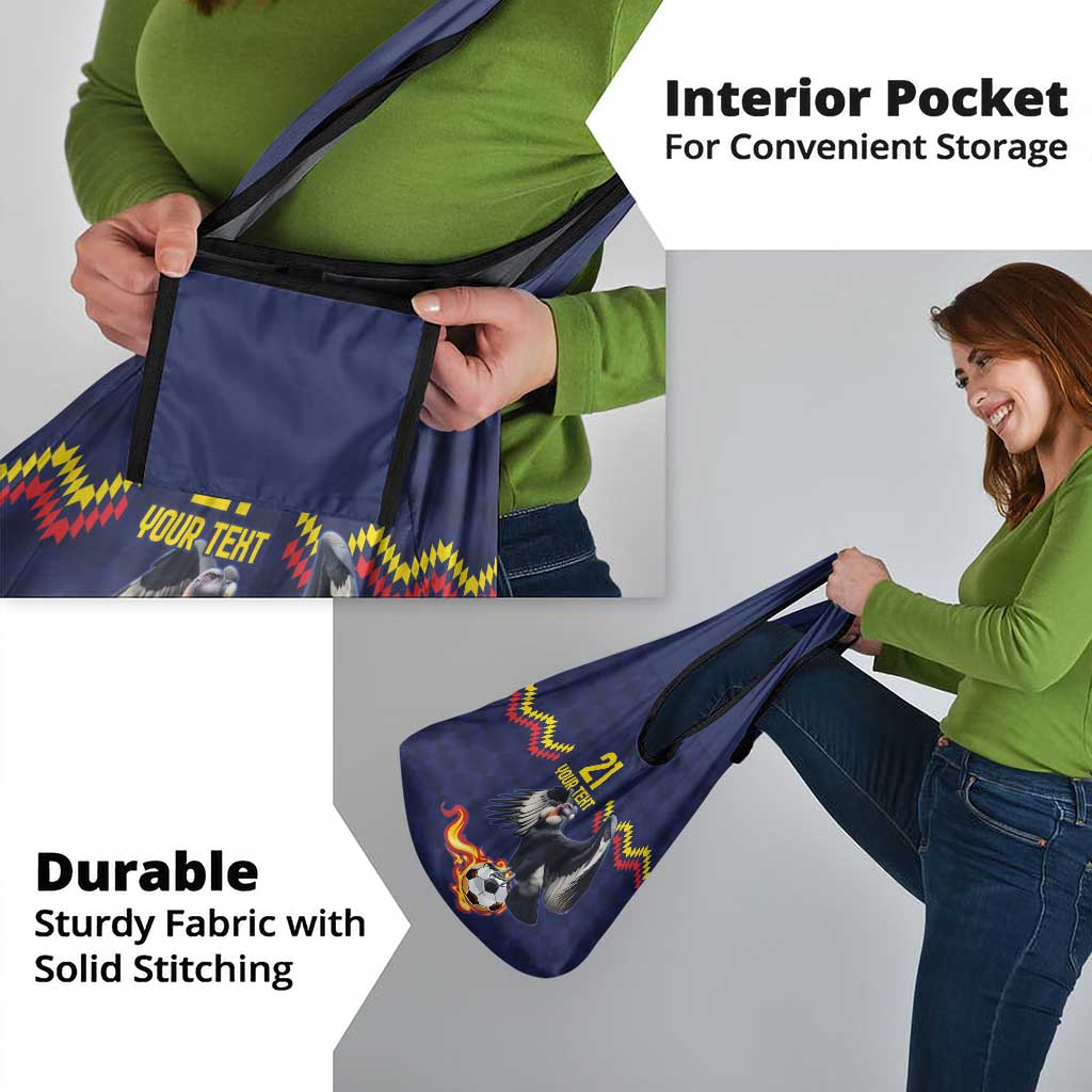 Ecuado Andean Condor Football Custom Grocery Bag Tricolors Motif