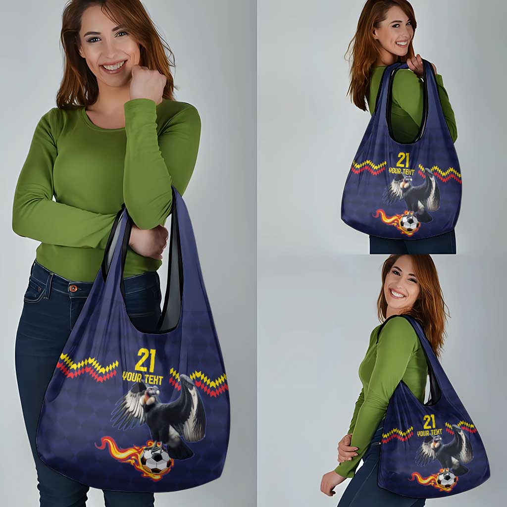 Ecuado Andean Condor Football Custom Grocery Bag Tricolors Motif