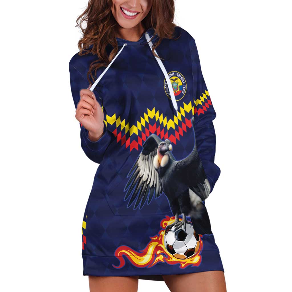 Ecuado Andean Condor Football Custom Hoodie Dress Tricolors Motif