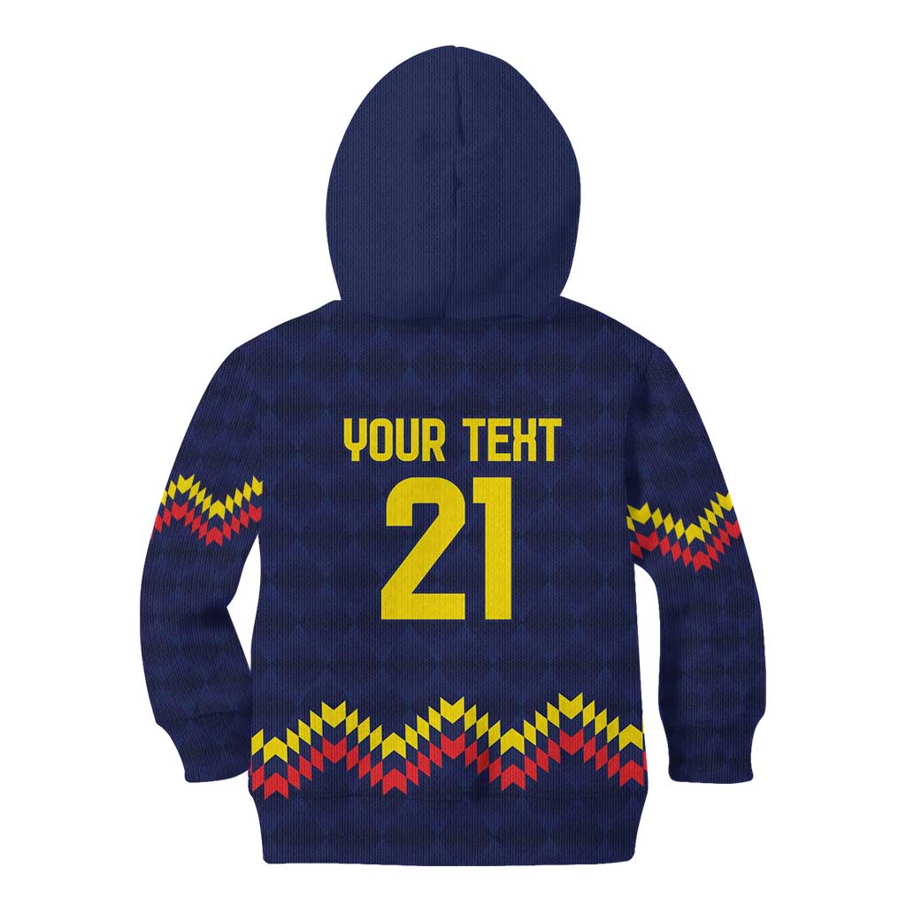 Ecuado Andean Condor Football Custom Kid Hoodie Tricolors Motif