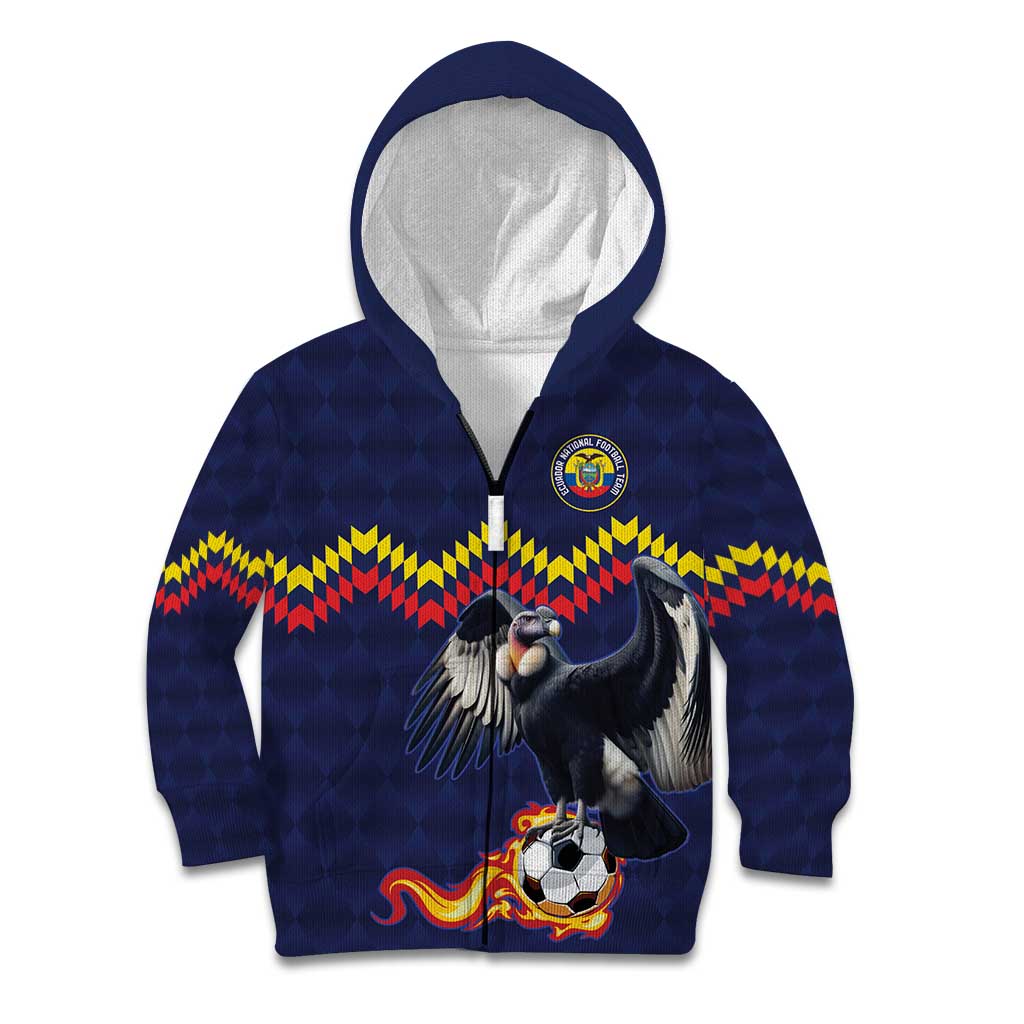 Ecuado Andean Condor Football Custom Kid Hoodie Tricolors Motif