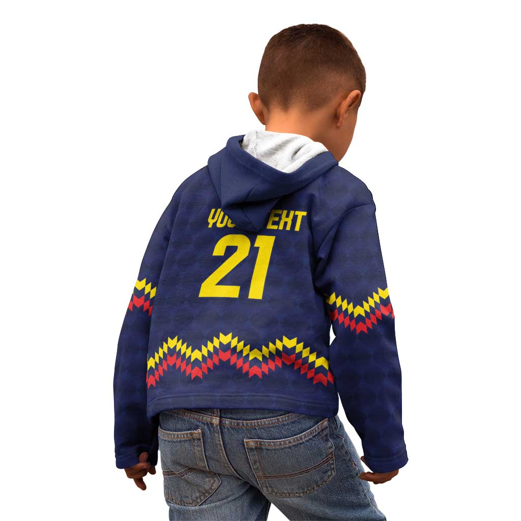 Ecuado Andean Condor Football Custom Kid Hoodie Tricolors Motif