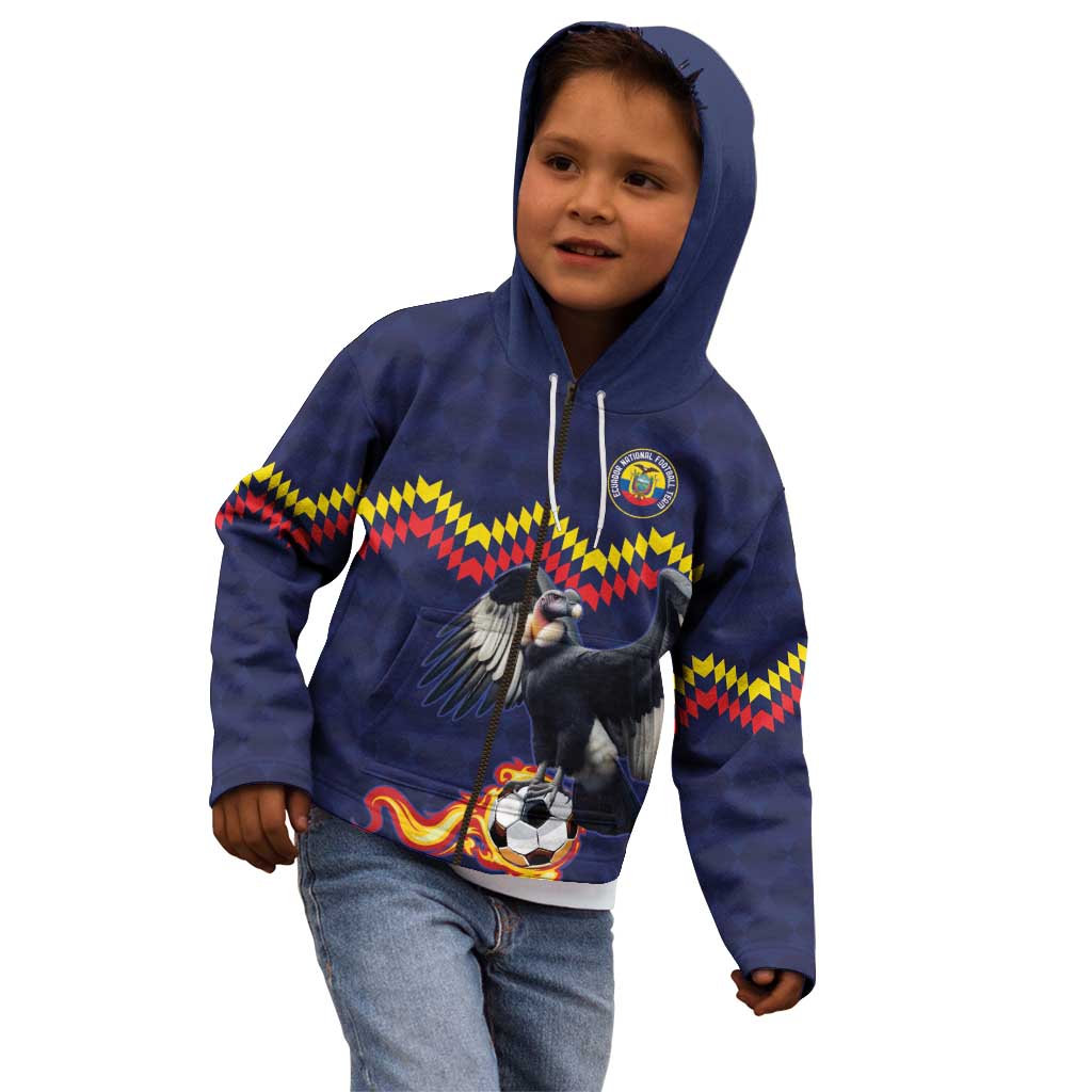 Ecuado Andean Condor Football Custom Kid Hoodie Tricolors Motif
