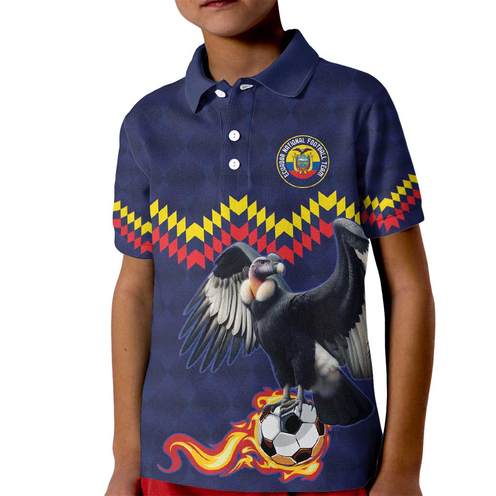 Ecuado Andean Condor Football Custom Kid Polo Shirt Tricolors Motif