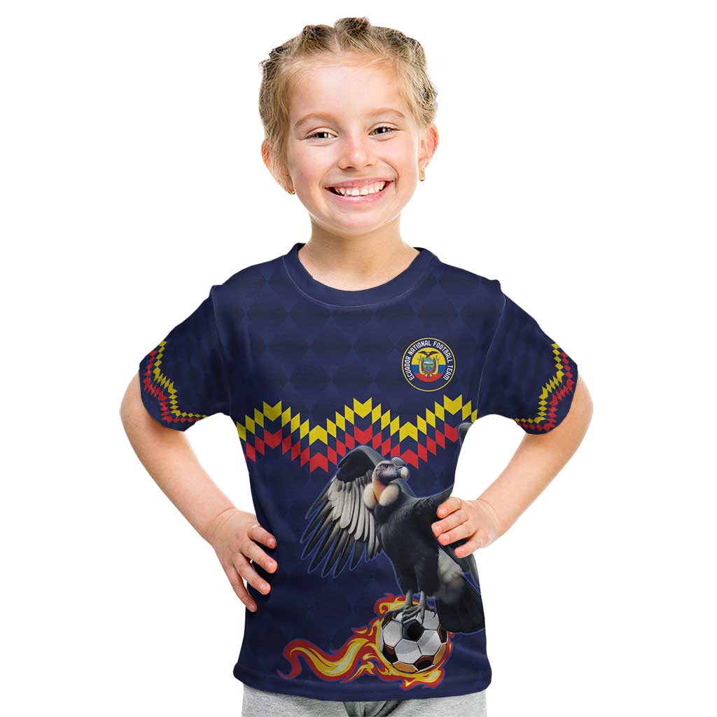 Ecuado Andean Condor Football Custom Kid T Shirt Tricolors Motif