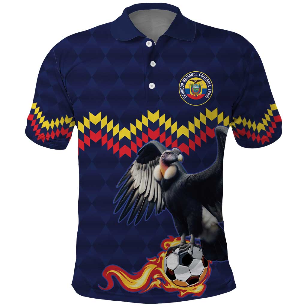 Ecuado Andean Condor Football Custom Polo Shirt Tricolors Motif
