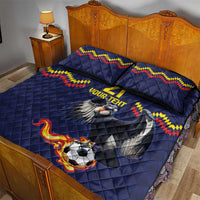 Ecuado Andean Condor Football Custom Quilt Bed Set Tricolors Motif