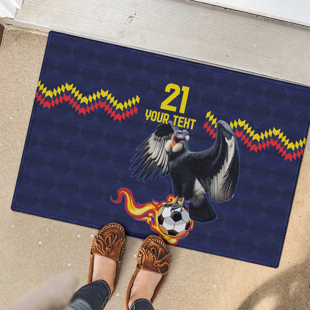 Ecuado Andean Condor Football Custom Rubber Doormat Tricolors Motif