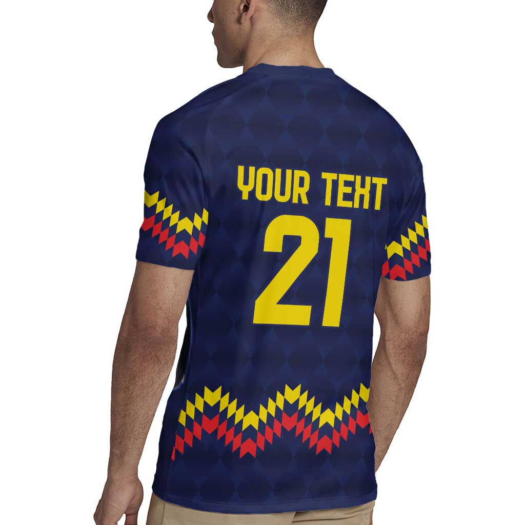 Ecuado Andean Condor Football Custom Rugby Jersey Tricolors Motif