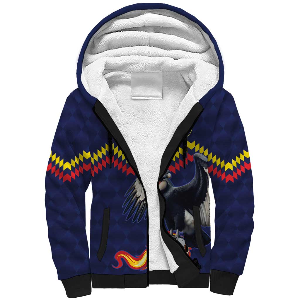 Ecuado Andean Condor Football Custom Sherpa Hoodie Tricolors Motif
