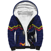Ecuado Andean Condor Football Custom Sherpa Hoodie Tricolors Motif