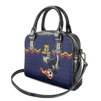 Ecuado Andean Condor Football Custom Shoulder Handbag Tricolors Motif