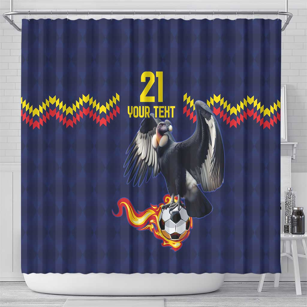 Ecuado Andean Condor Football Custom Shower Curtain Tricolors Motif